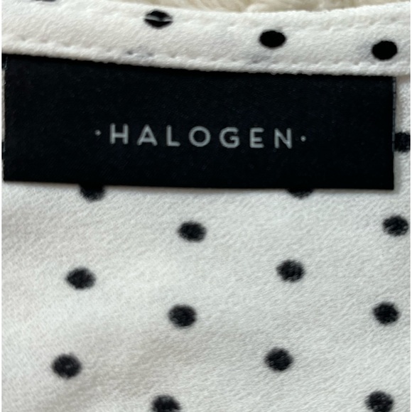 NWT HALOGEN White Sleeveless Polka Dot Sheer Top w/ Plunging Back VSize 3XL - Picture 6 of 11